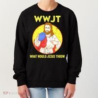 Disc Golf What Would Jesus Throw Frisbee Golf Funny Women's Sweatshirt thumb 0