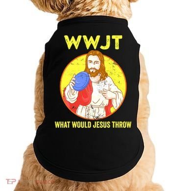 Disc Golf What Would Jesus Throw Frisbee Golf Funny Doggie Tank