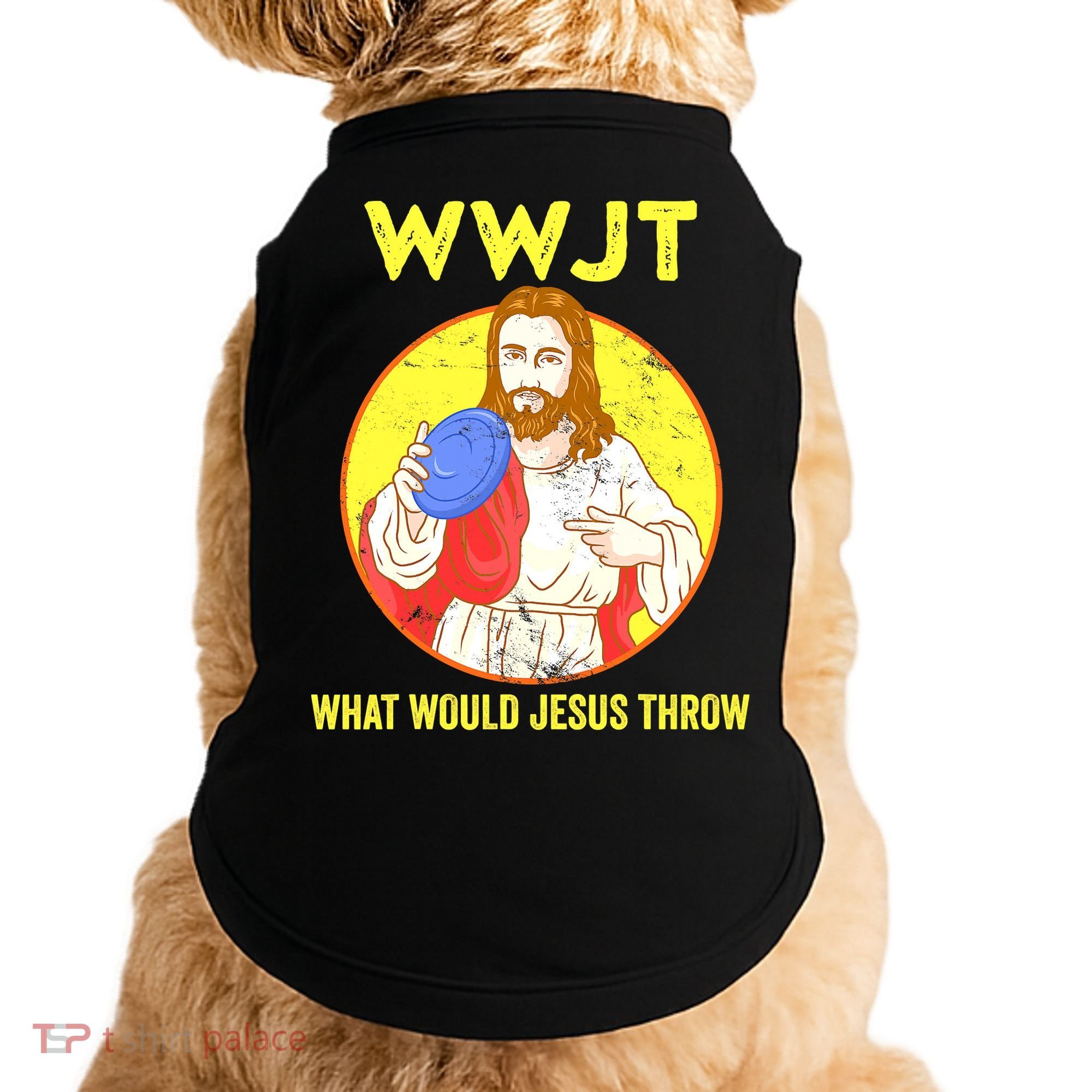 Disc Golf What Would Jesus Throw Frisbee Golf Funny Doggie Tank