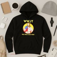 Disc Golf What Would Jesus Throw Frisbee Golf Funny Hoodie thumb 3