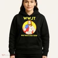 Disc Golf What Would Jesus Throw Frisbee Golf Funny Hoodie thumb 5