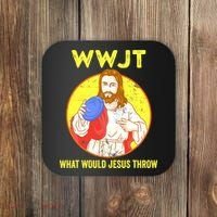Disc Golf What Would Jesus Throw Frisbee Golf Funny Coaster thumb 0