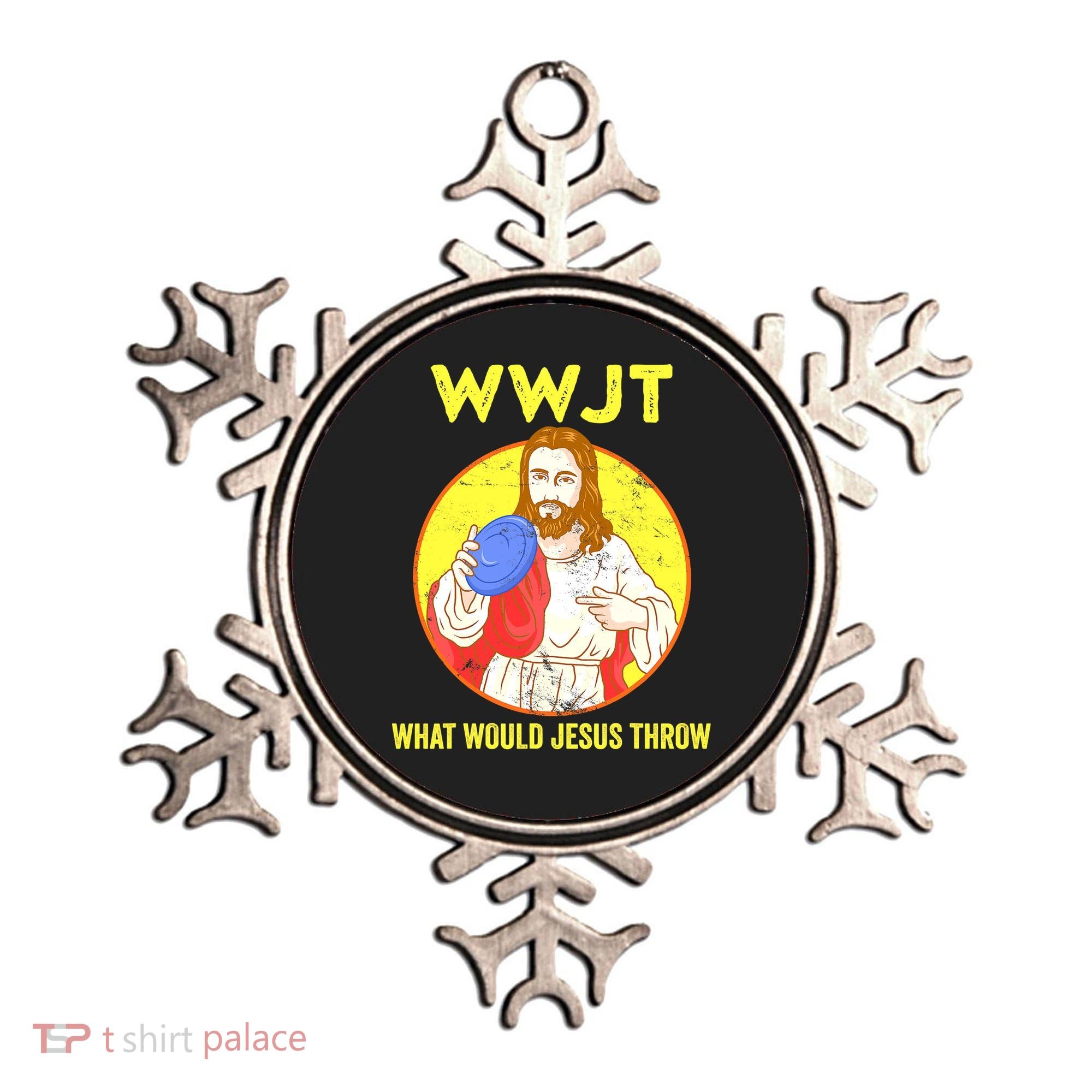 Disc Golf What Would Jesus Throw Frisbee Golf Funny Ornament