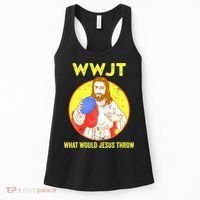 Disc Golf What Would Jesus Throw Frisbee Golf Funny Women's Tank Top thumb 0