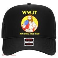 Disc Golf What Would Jesus Throw Frisbee Golf Funny Hat thumb 0
