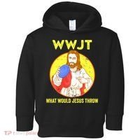 Disc Golf What Would Jesus Throw Frisbee Golf Funny Toddler Hoodie thumb 0