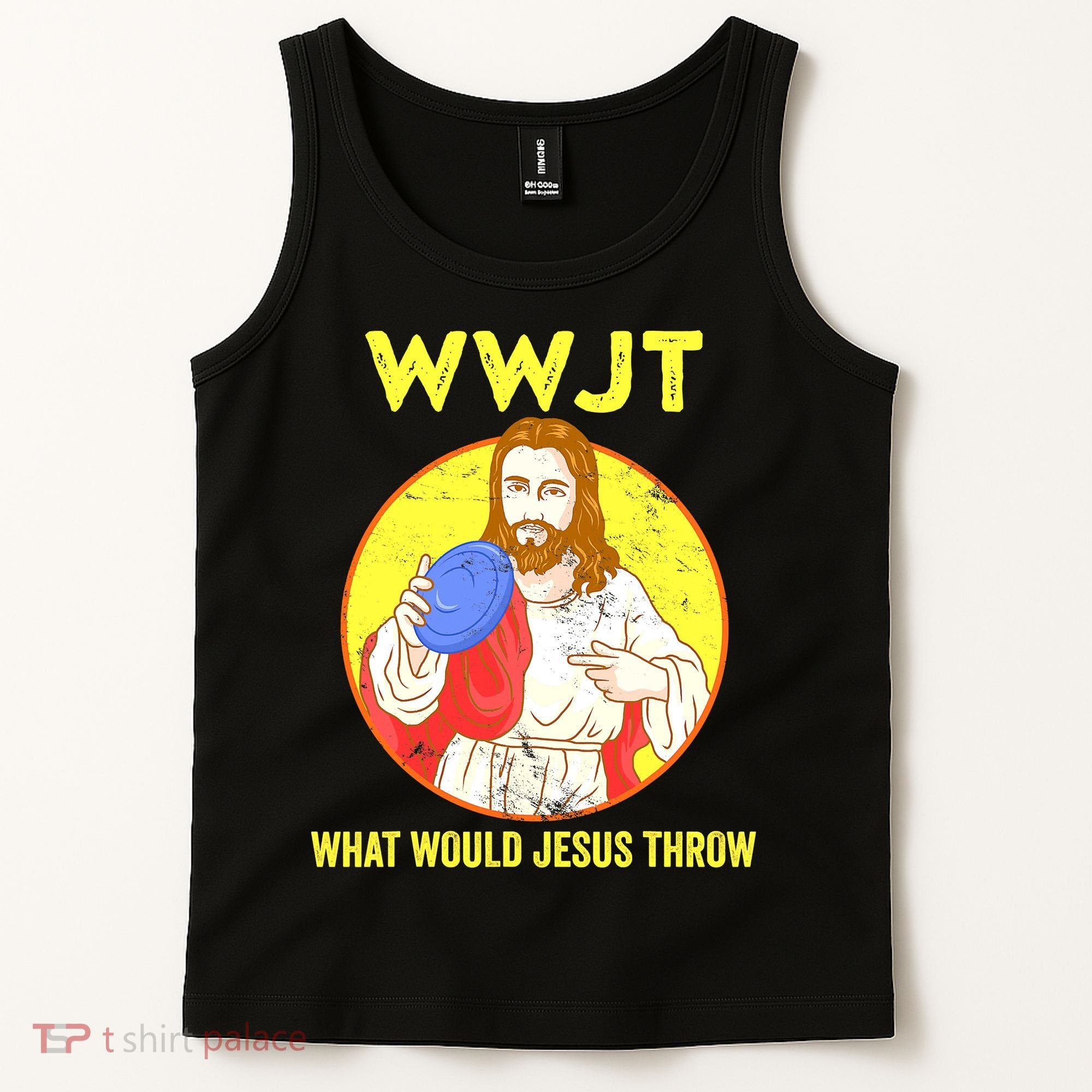 Disc Golf What Would Jesus Throw Frisbee Golf Funny Tank Top