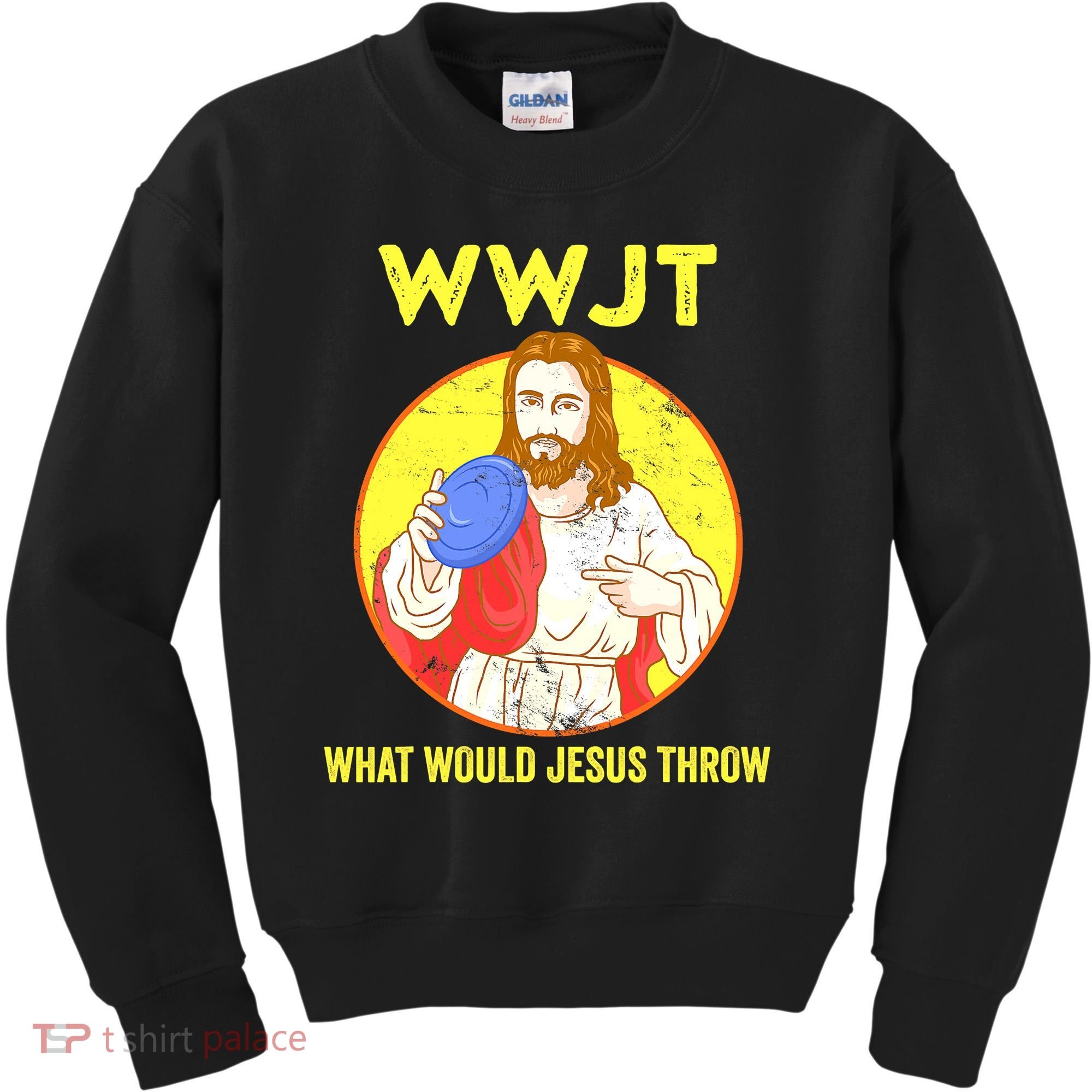 Disc Golf What Would Jesus Throw Frisbee Golf Funny Kids Sweatshirt