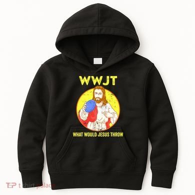 Disc Golf What Would Jesus Throw Frisbee Golf Funny Kids Hoodie