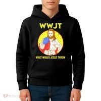 Disc Golf What Would Jesus Throw Frisbee Golf Funny Kids Hoodie thumb 4