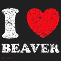 Distressed Grunge Worn Out Style I Love Beaver Hat thumb 2