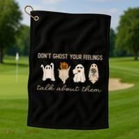 DonT Ghost Your Feelings Halloween Mental Health Awareness Golf Towel thumb 1