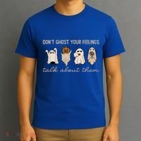 DonT Ghost Your Feelings Halloween Mental Health Awareness T-Shirt thumb 3