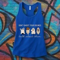 DonT Ghost Your Feelings Halloween Mental Health Awareness Women's Tank Top thumb 3