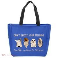 DonT Ghost Your Feelings Halloween Mental Health Awareness Tote Bag thumb 0