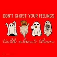 DonT Ghost Your Feelings Halloween Mental Health Awareness Santa Hat thumb 1