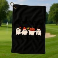 DonT Ghost Your Feelings Halloween Mental Health Golf Towel thumb 1