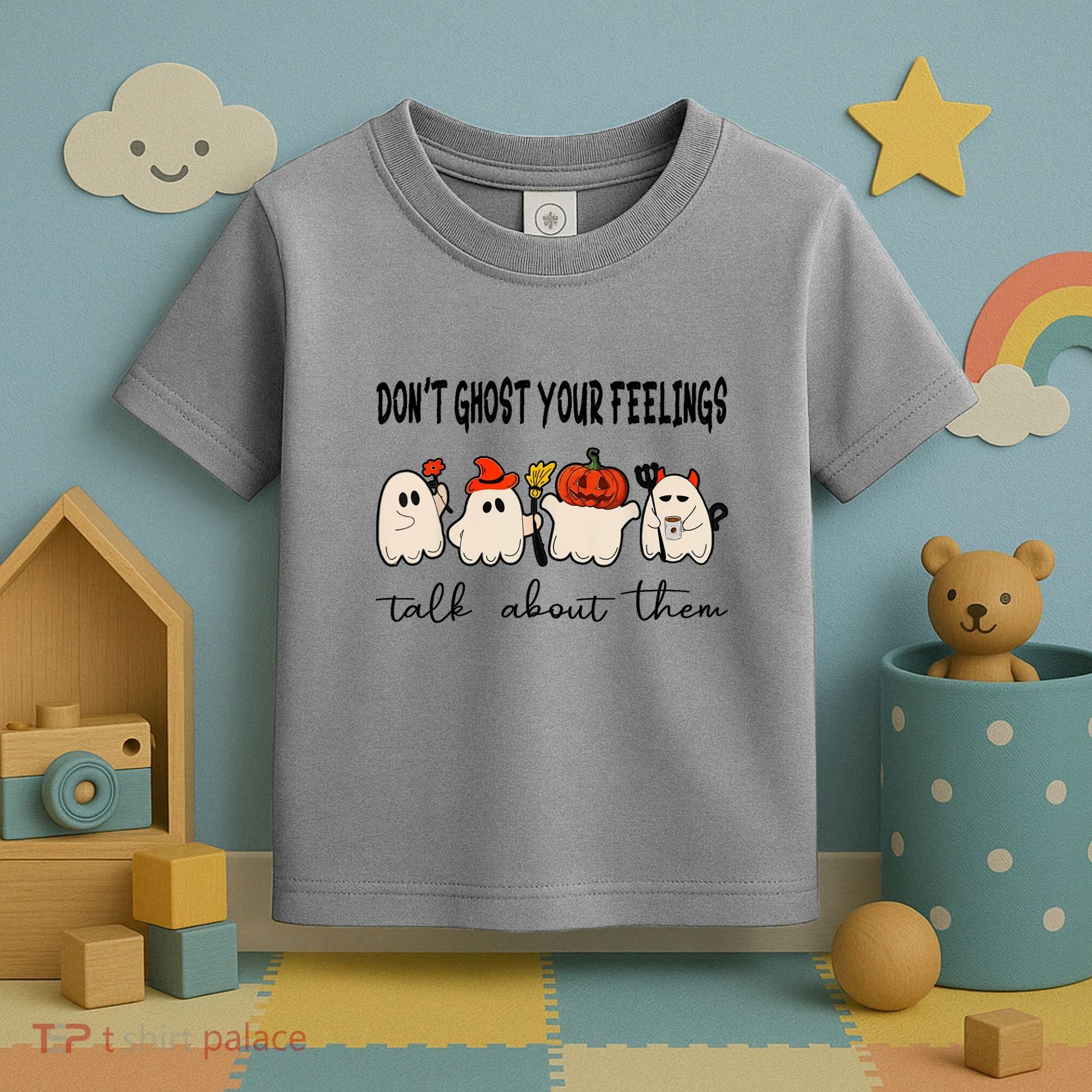 DonT Ghost Your Feelings Halloween Mental Health Toddler T-Shirt