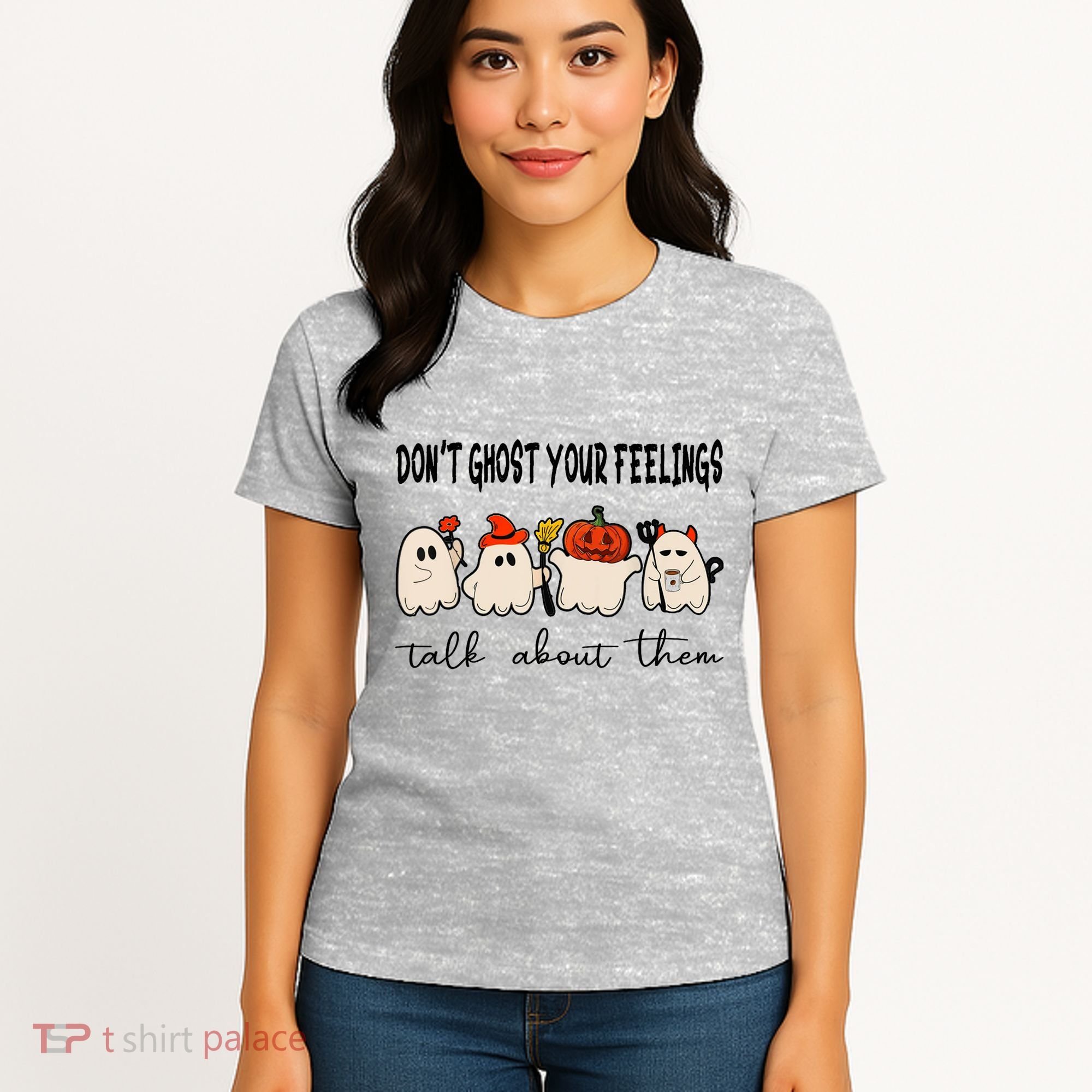 DonT Ghost Your Feelings Halloween Mental Health Women's T-Shirt