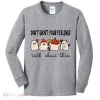 DonT Ghost Your Feelings Halloween Mental Health Kids Long Sleeve Shirt thumb 0