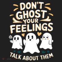 DonT Ghost Your Feelings Halloween Mental Health Women's Sweatshirt thumb 2