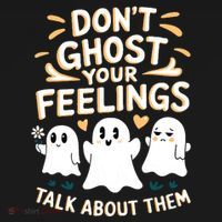 DonT Ghost Your Feelings Halloween Mental Health Long Sleeve Shirt thumb 2