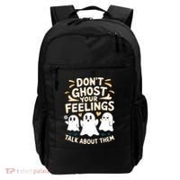 DonT Ghost Your Feelings Halloween Mental Health Backpack thumb 0