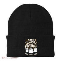DonT Ghost Your Feelings Halloween Mental Health Beanie thumb 0