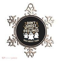 DonT Ghost Your Feelings Halloween Mental Health Ornament thumb 0