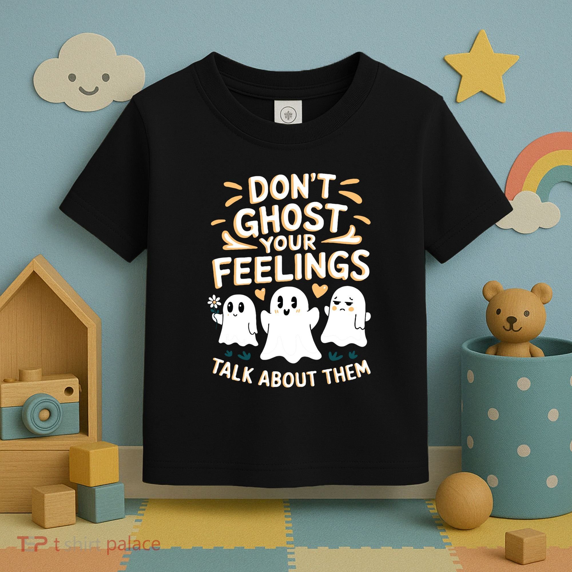 DonT Ghost Your Feelings Halloween Mental Health Toddler T-Shirt