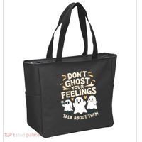 DonT Ghost Your Feelings Halloween Mental Health Tote Bag thumb 2