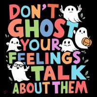 Dont Ghost Your Feelings Cute Ghoul Women's Hoodie thumb 2
