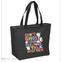 Dont Ghost Your Feelings Cute Ghoul Tote Bag thumb 2