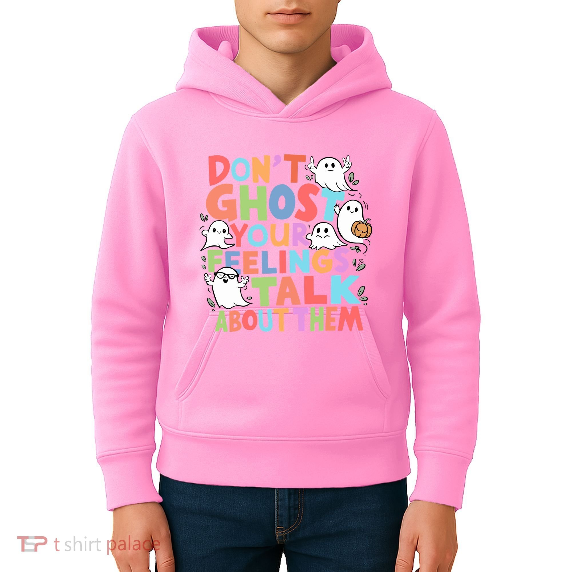 Dont Ghost Your Feelings Cute Ghoul Kids Hoodie