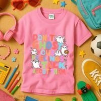 Dont Ghost Your Feelings Cute Ghoul Kids T-Shirt thumb 3