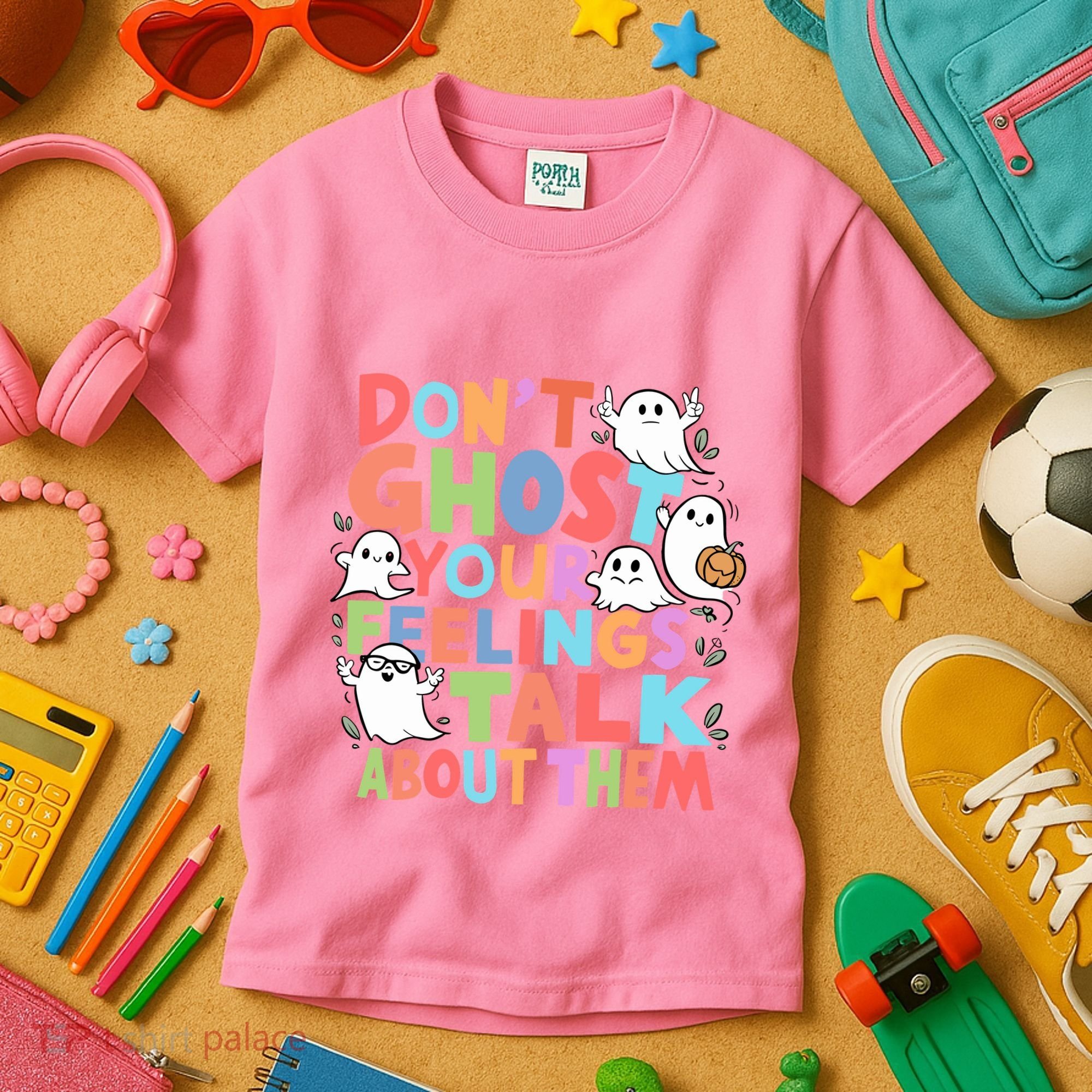 Dont Ghost Your Feelings Cute Ghoul Kids T-Shirt