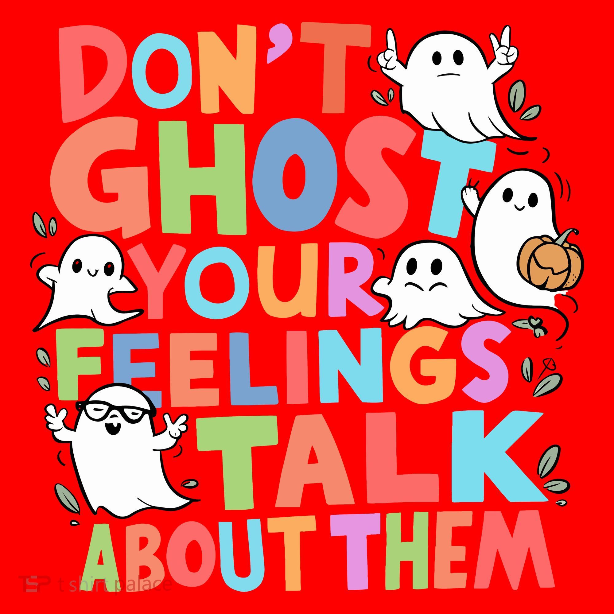 Dont Ghost Your Feelings Cute Ghoul Santa Hat