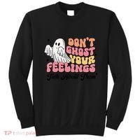 Dont Ghost Your Feelings Talk About Them Halloween Sweatshirt thumb 0