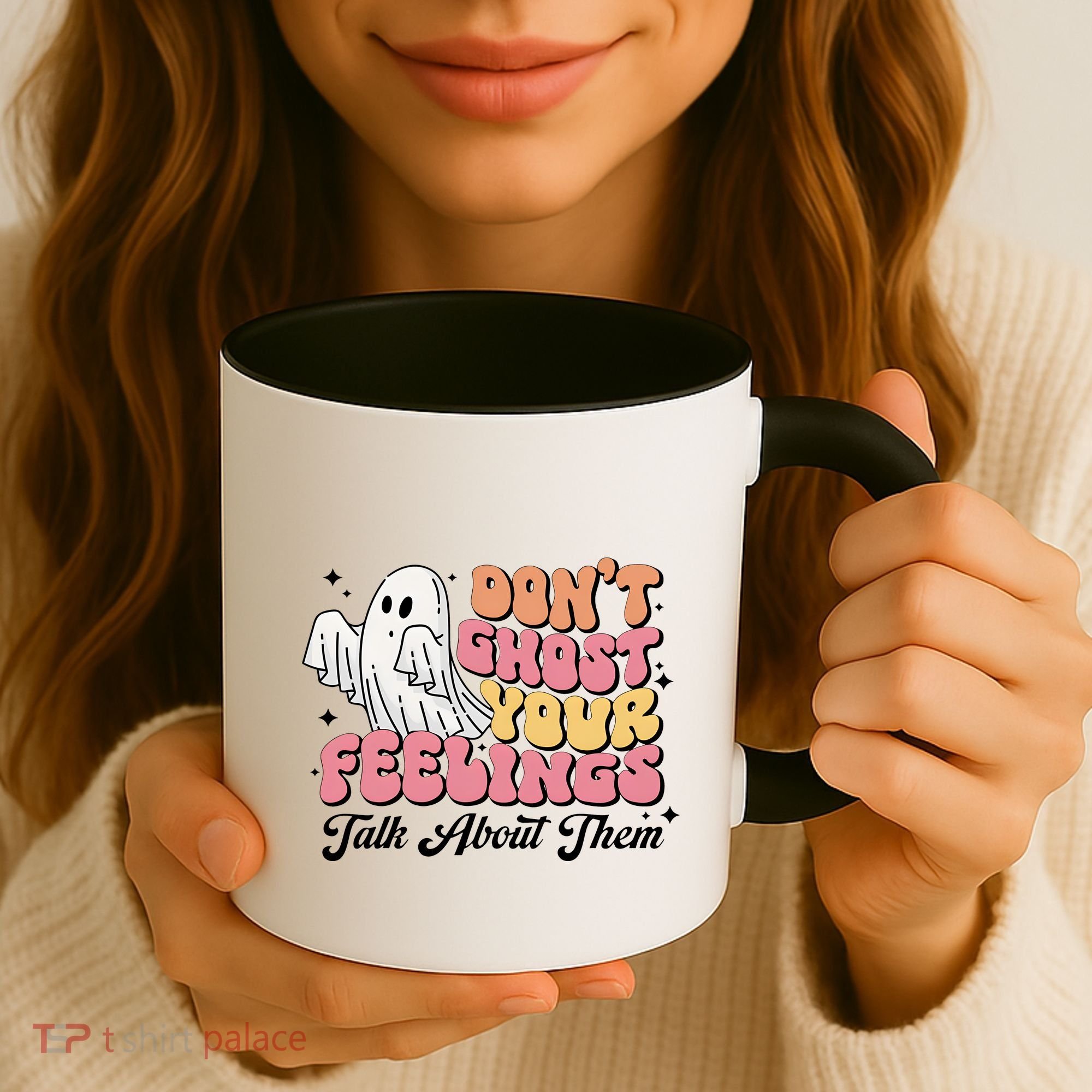 Dont Ghost Your Feelings Talk About Them Halloween Coffee Mug
