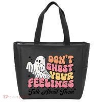 Dont Ghost Your Feelings Talk About Them Halloween Tote Bag thumb 0