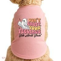 Dont Ghost Your Feelings Talk About Them Halloween Doggie Tank thumb 0