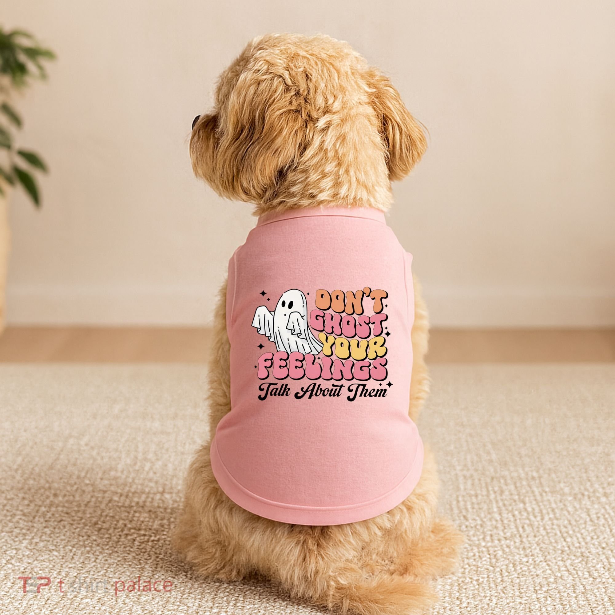 Dont Ghost Your Feelings Talk About Them Halloween Doggie Tank