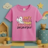 Dont Ghost Your Feelings Talk About Them Halloween Toddler T-Shirt thumb 3