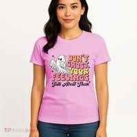 Dont Ghost Your Feelings Talk About Them Halloween Women's T-Shirt thumb 4