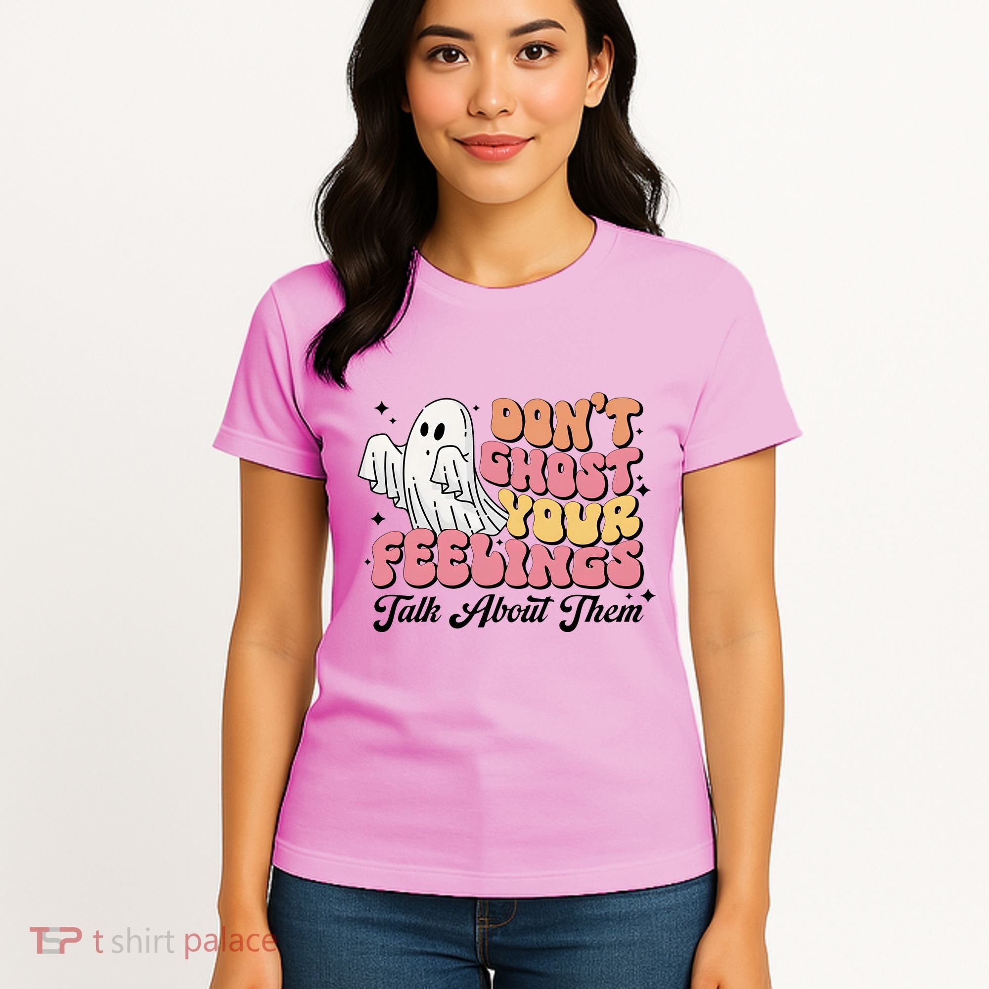 Dont Ghost Your Feelings Talk About Them Halloween Women's T-Shirt