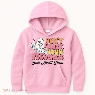 Dont Ghost Your Feelings Talk About Them Halloween Kids Hoodie