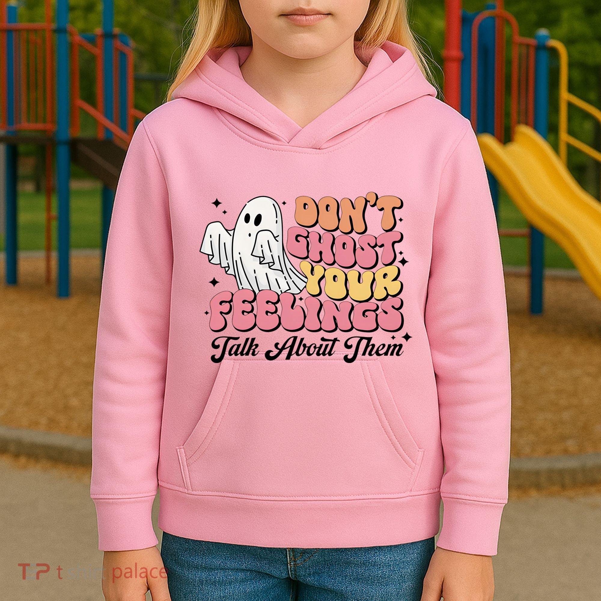Dont Ghost Your Feelings Talk About Them Halloween Kids Hoodie