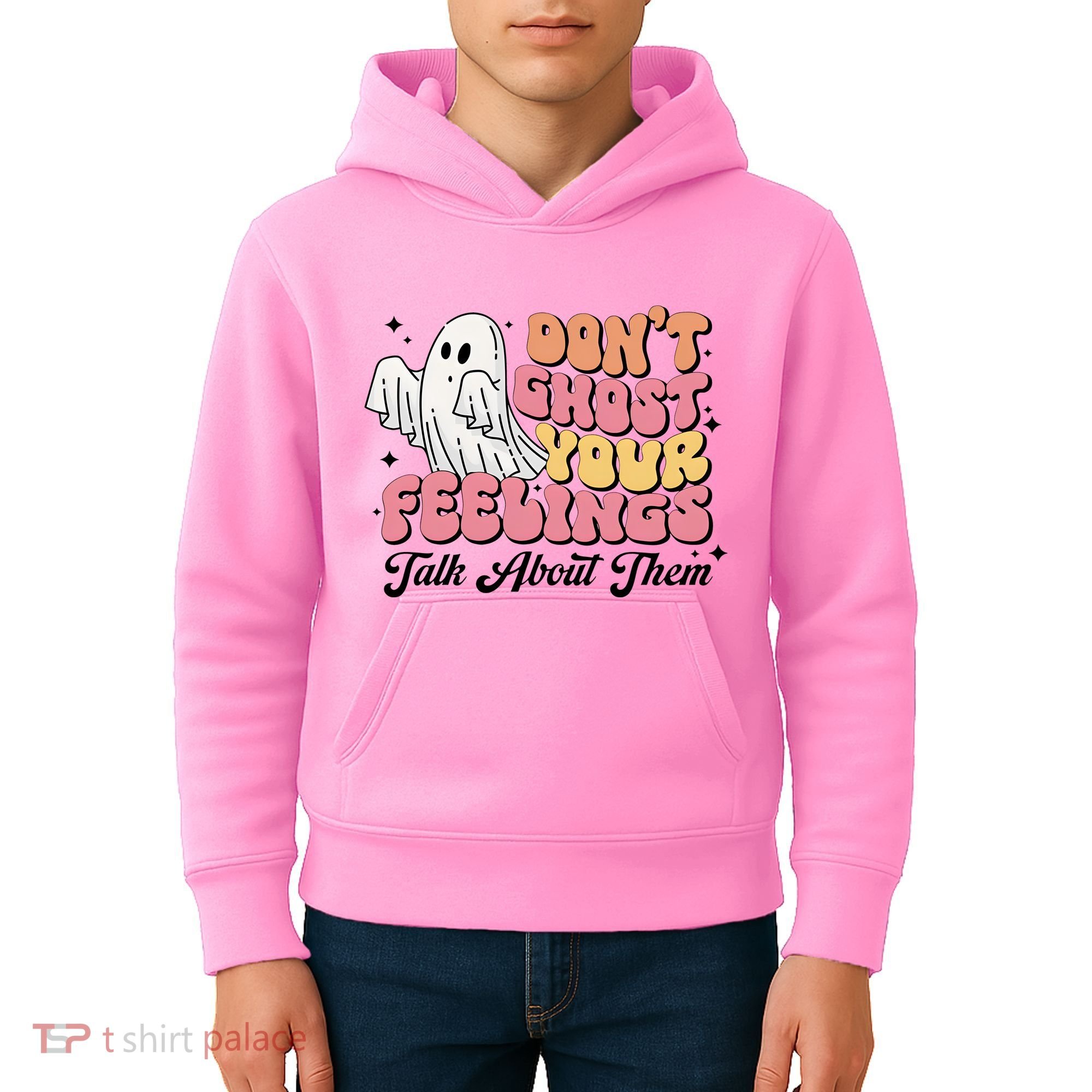 Dont Ghost Your Feelings Talk About Them Halloween Kids Hoodie