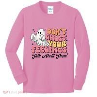 Dont Ghost Your Feelings Talk About Them Halloween Kids Long Sleeve Shirt thumb 0
