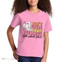 Dont Ghost Your Feelings Talk About Them Halloween Kids T-Shirt thumb 2